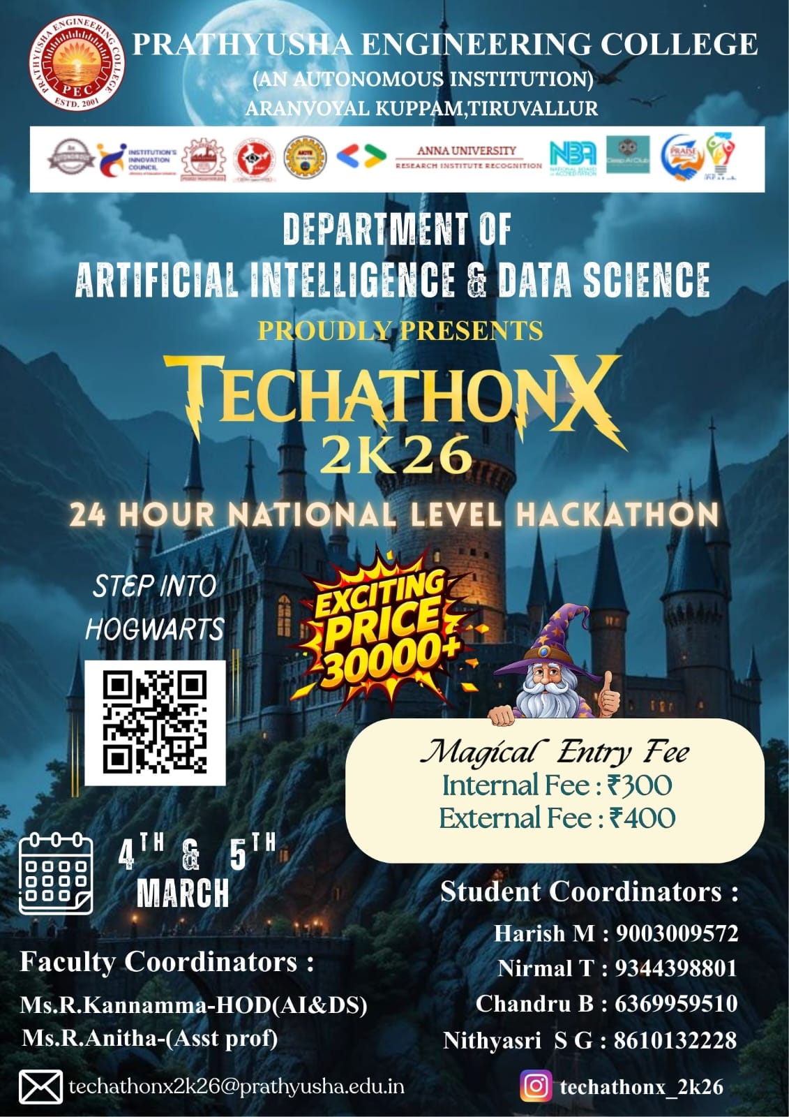 Techathonx 2k26 Technical Symposium Poster 